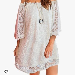 White Off Shoulder dress XXL